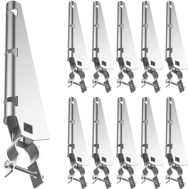YanTuo 10 Pack Barbed Wire Arm for 1-5/8" Chain Link Fence, Galvanized Steel Fence Height Extender for Garden Outdoor, for Outdoor Fences to Increase Height, Protect Privacy and Pets Jumping Off - Image 1